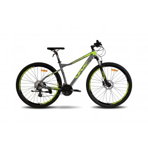 Велосипед 27.5" VNC MontRider A5 grey (shiny)/lime (matt) 2025 Фото №1